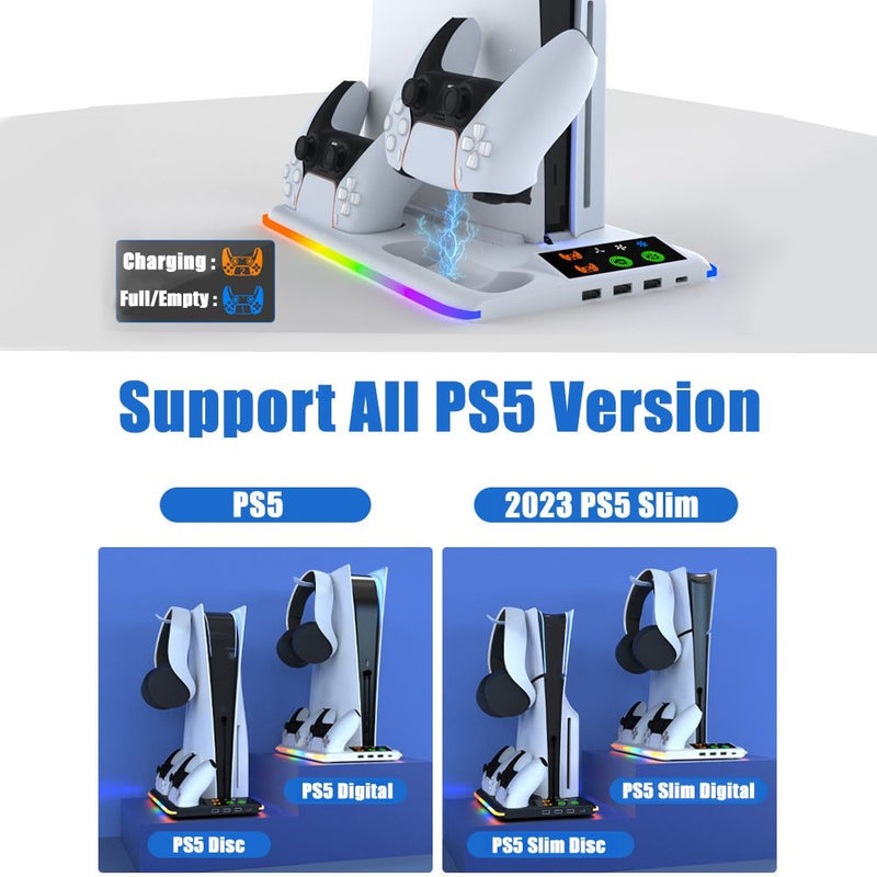 Suporte de Refrigeração RGB para PS5 Slim – Desempenho e Estilo para Seu Console