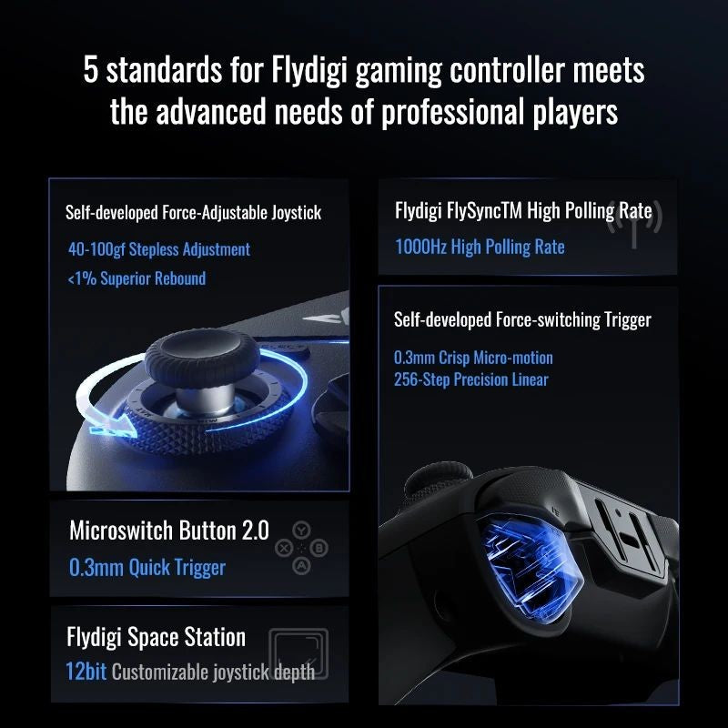 Flydigi Vader 4 Pro Gaming Controller – Controle Total para Gamers
