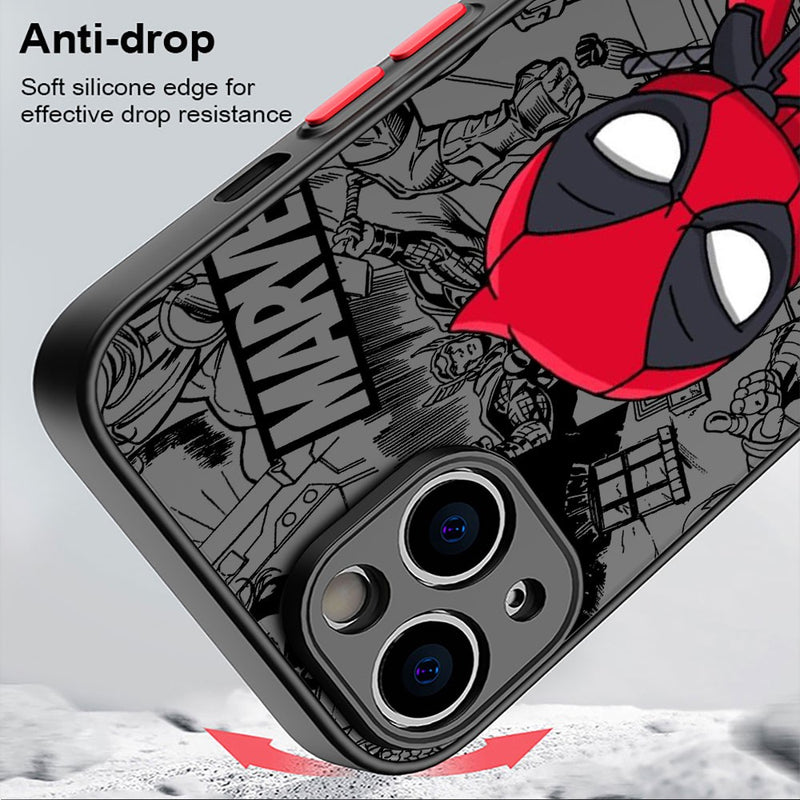 Capa dos Desenhos Animados Marvel Groot e Spiderman para iPhone – Proteção e Estilo com Seus Heróis Favoritos