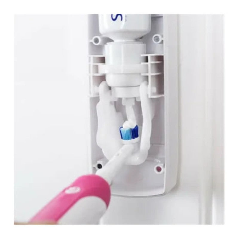 Dispenser Automático de Pasta + Suporte de Escova de Dente – Praticidade e Higiene para Seu Banheiro