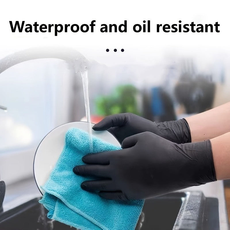 Luvas de Nitrilo Preto Engrossado Descartáveis – Proteção e Resistência em Qualquer Situação