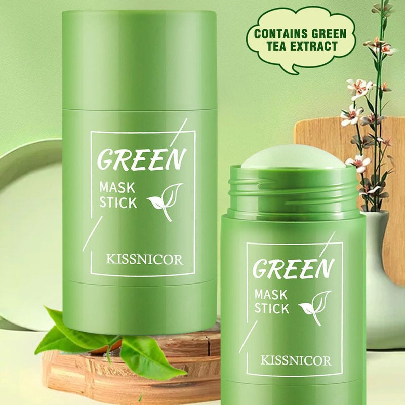 Máscara Sólida de Chá Verde 40g – Removedor de Cravos, Limpeza Profunda e Controle de Oleosidade