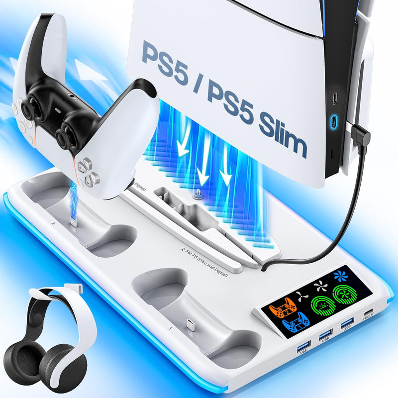 Suporte de Refrigeração RGB para PS5 Slim – Desempenho e Estilo para Seu Console