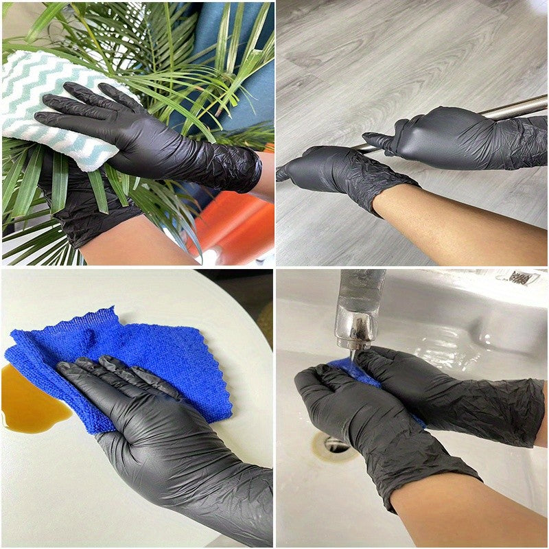 Luvas de Nitrilo Preto Engrossado Descartáveis – Proteção e Resistência em Qualquer Situação