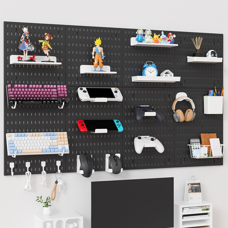 Parede de Equipamento de Jogos Pegboard – Organização Inteligente para Seu Setup Gamer