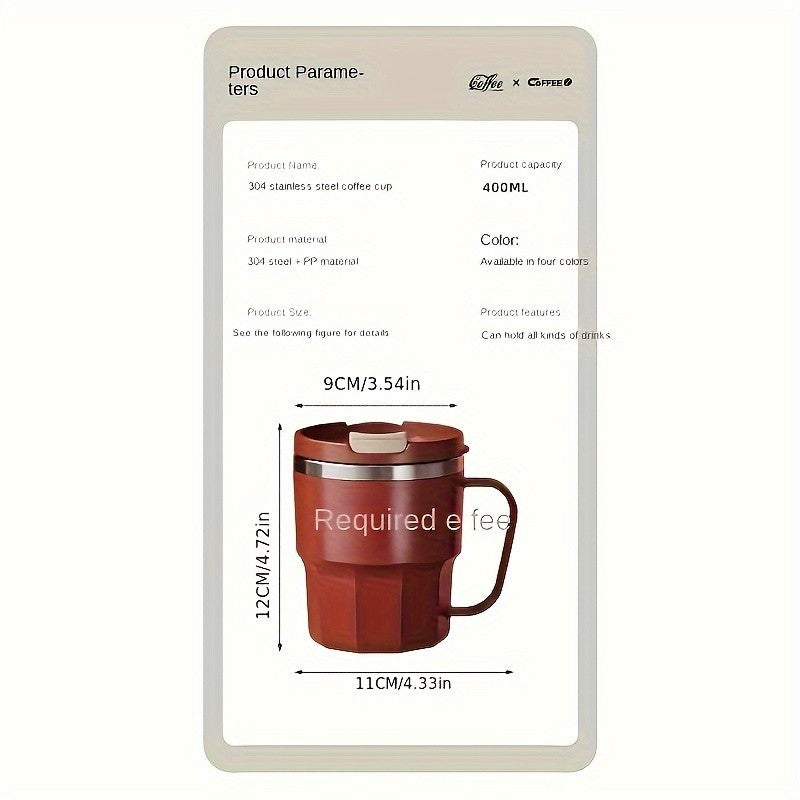 Copo Isolado Térmico de Aço Inoxidável 304 – Ideal para Casa, Escritório e Viagens